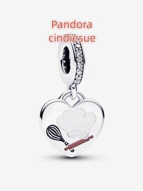 Pandora Engravable Baking Tools Heart Dangle Charm